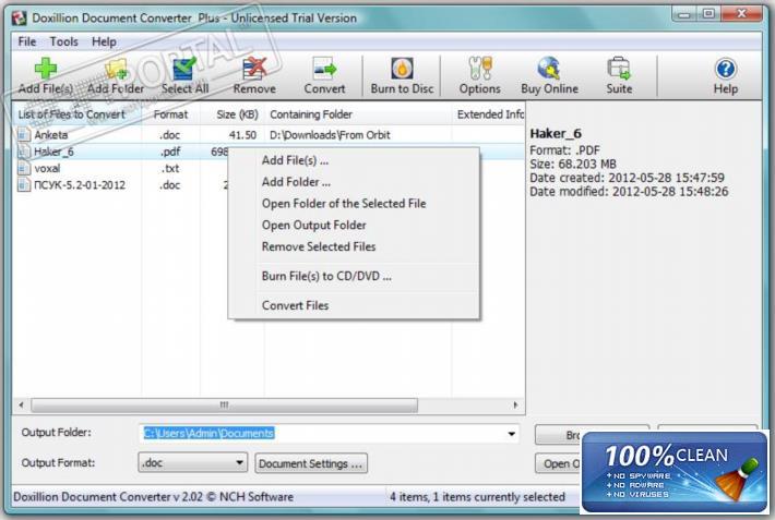 download serial key for doxillion document converter v. 3.0